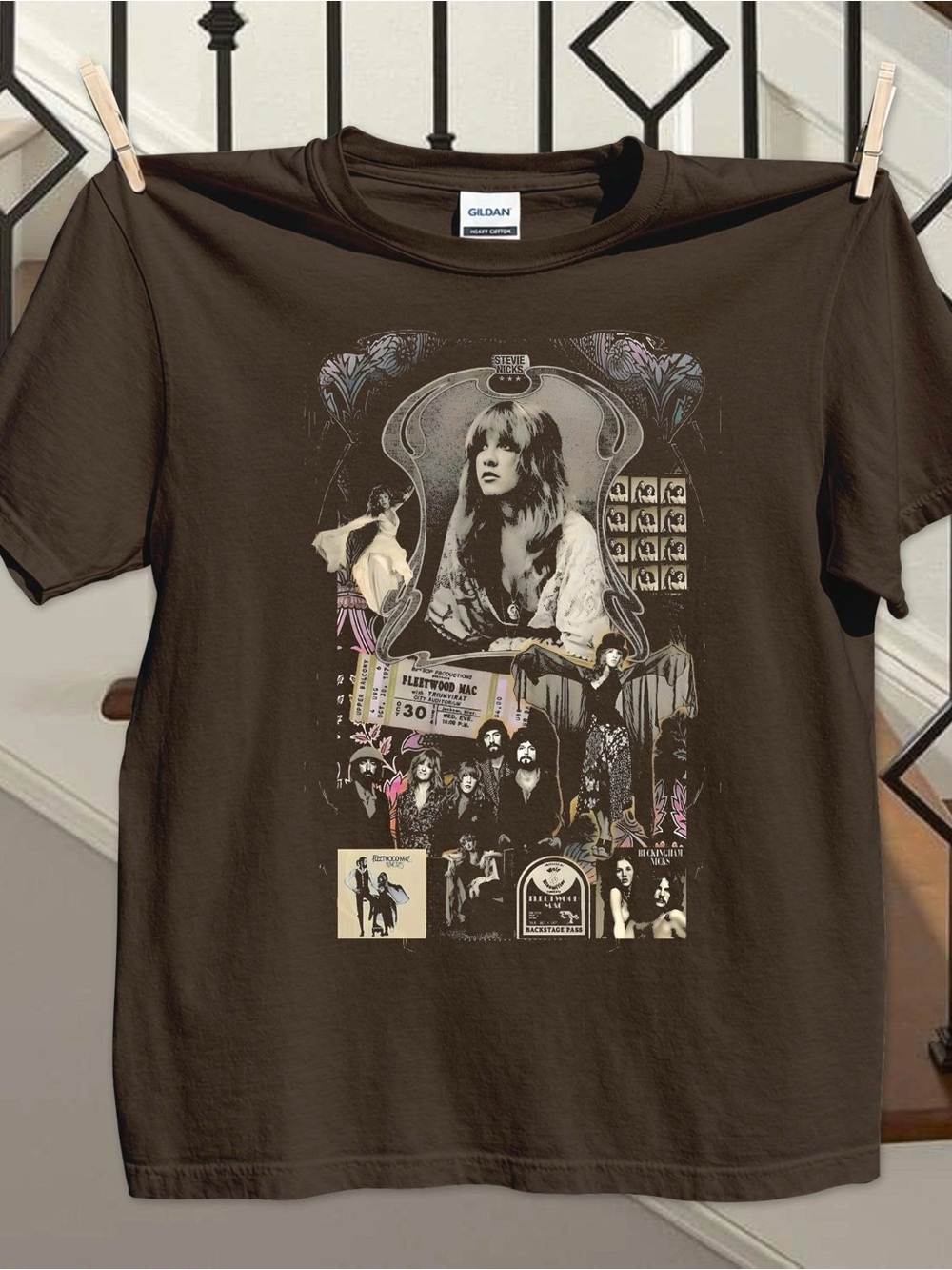 Fleetwood Mac Collage Graphic Tee - Stevie Nicks Shirt